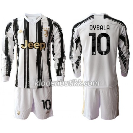 Juventus Paulo Dybala 10 Barn Hjemmedraktsett 2020-2021 Langermet (+ Korte bukser)